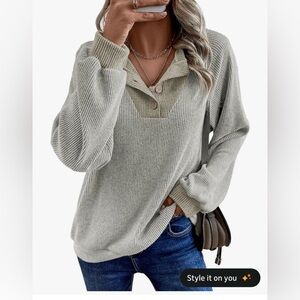 VNeck Women's Ribbed Knit Sweater